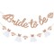 Rose Gold Bride To Be Banner Sign Double Sided Glitter Paper 3D Wedding Dress Diamond Bride Garland Bunting for Bridal Shower Wedding Engagement Bachelorette Hen Party Decorations Supplies